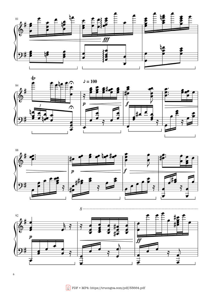 Page 6 of the piano sheet music PDF Piano - Slavonic Dances, Op.72 No.2 Piano Solo by Antonin Leopold Dvorak