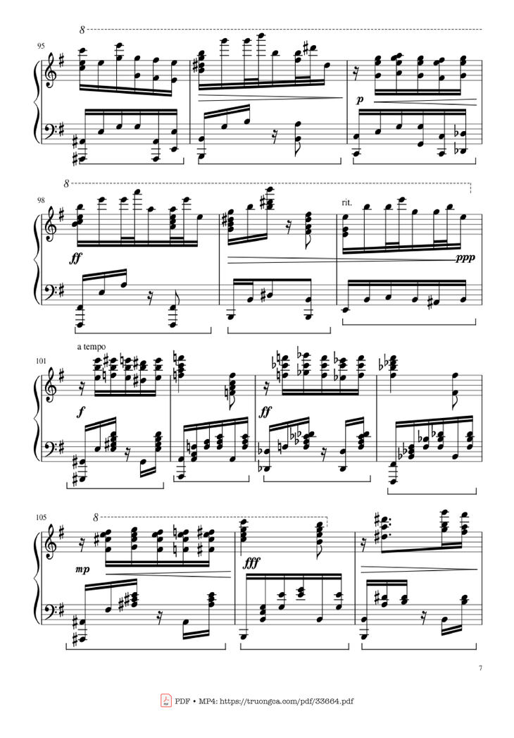 Page 7 of the piano sheet music PDF Piano - Slavonic Dances, Op.72 No.2 Piano Solo by Antonin Leopold Dvorak