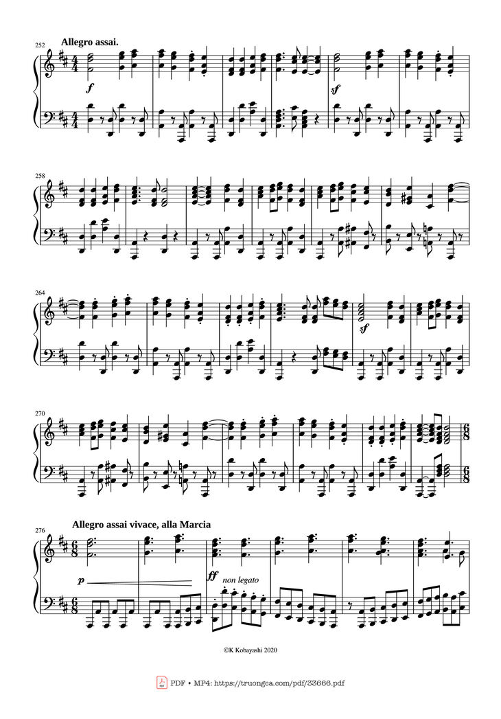 Page 12 of the piano sheet music PDF Piano - Beethoven Medley for classical Piano beginners by Ludwig van Beethoven