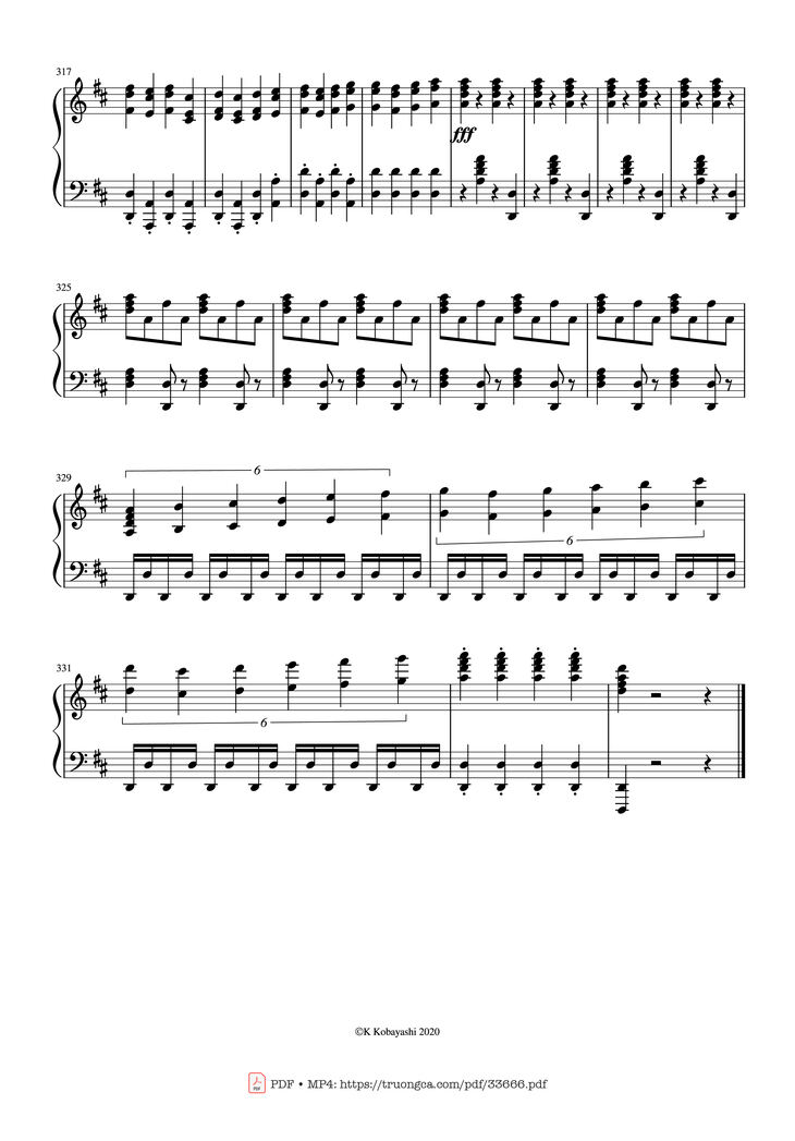 Page 14 of the piano sheet music PDF Piano - Beethoven Medley for classical Piano beginners by Ludwig van Beethoven
