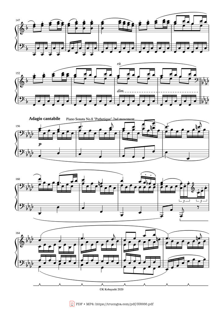 Page 7 of the piano sheet music PDF Piano - Beethoven Medley for classical Piano beginners by Ludwig van Beethoven