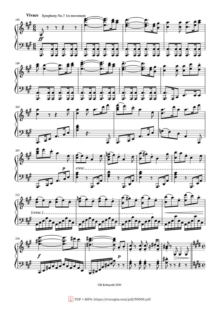 Page 9 of the piano sheet music PDF Piano - Beethoven Medley for classical Piano beginners by Ludwig van Beethoven