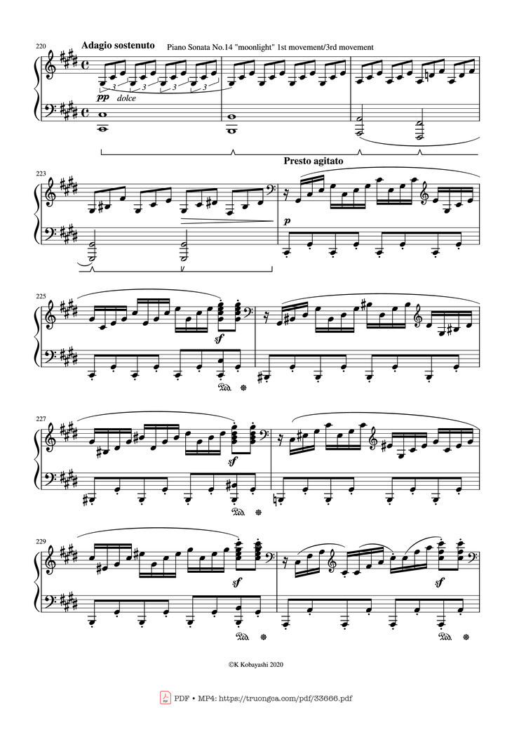 Page 10 of the piano sheet music PDF Piano - Beethoven Medley for classical Piano beginners by Ludwig van Beethoven