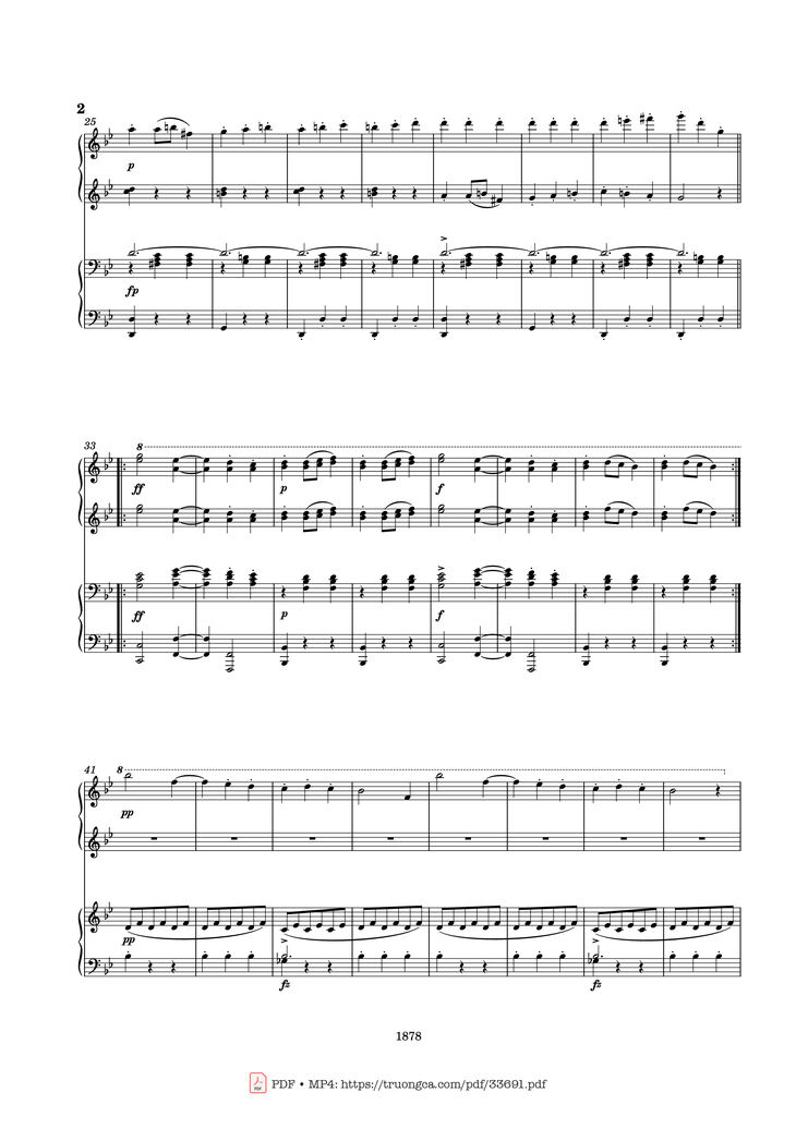 Page 2 of the piano sheet music PDF Piano - Slavonic Dances Op. 46 No. 8 Piano Four Hands by Antonin Leopold Dvorak