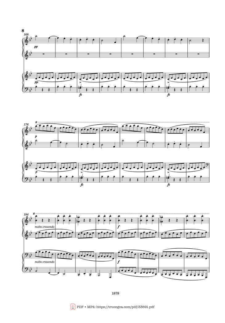Page 8 of the piano sheet music PDF Piano - Slavonic Dances Op. 46 No. 8 Piano Four Hands by Antonin Leopold Dvorak