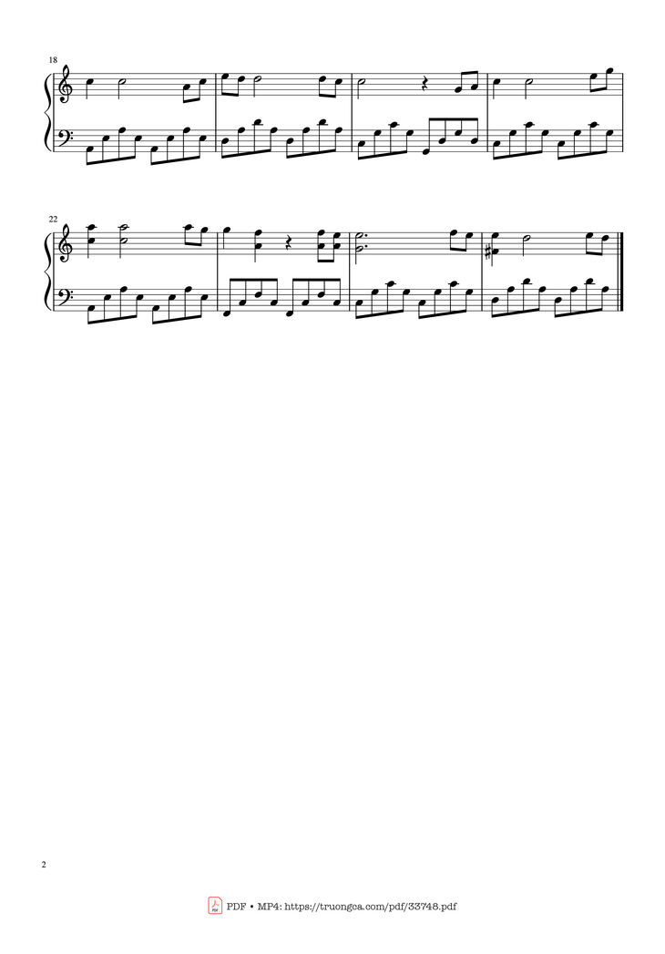 Page 2 of the piano sheet music PDF Piano - Sailing Piano by Rod Stewart
