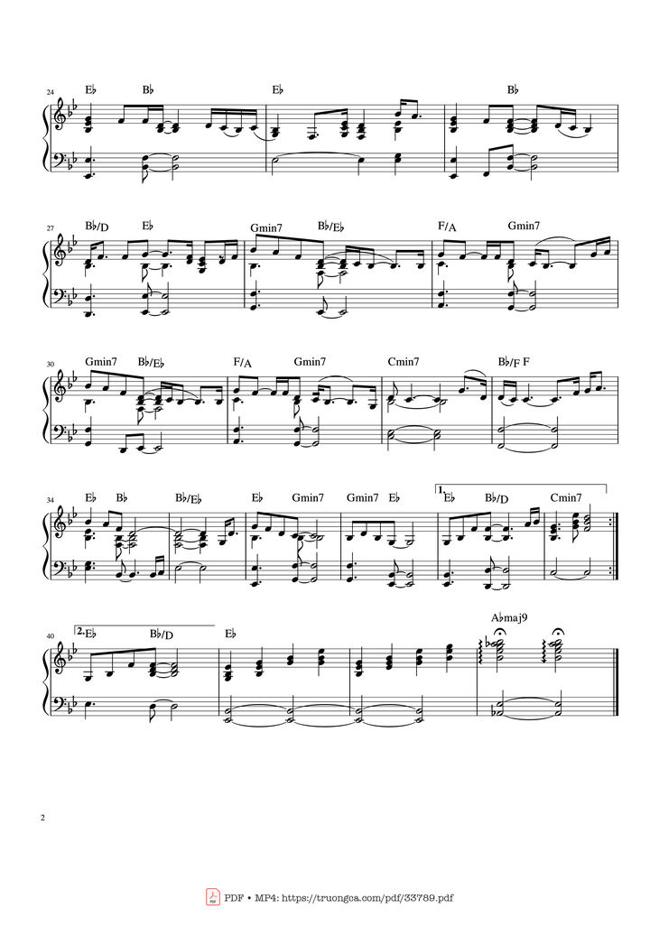 Page 2 of the piano sheet music PDF Piano - I Can