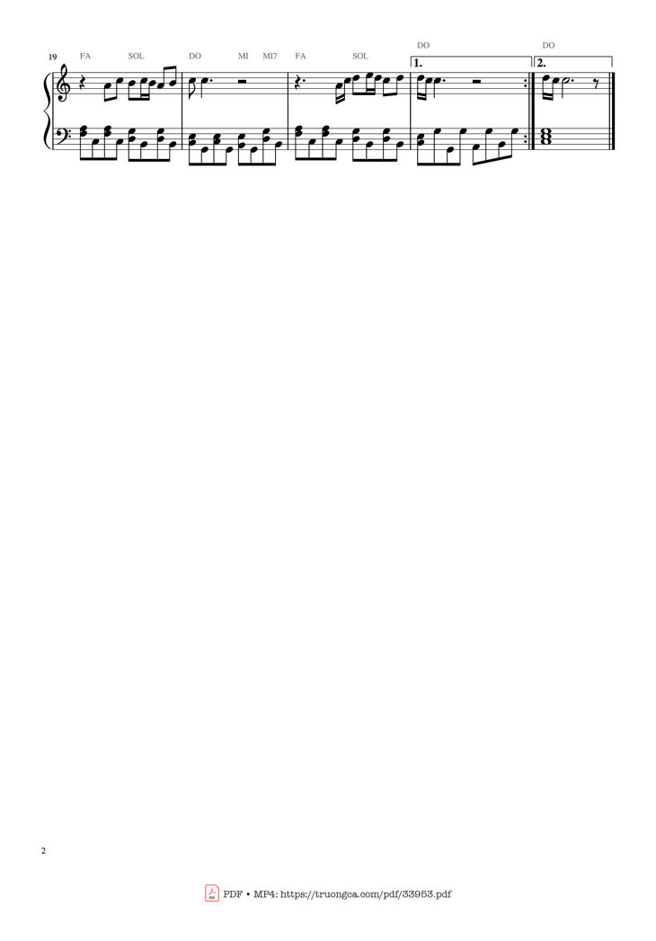 Page 2 of the piano sheet music PDF - Imagine - John Lennon Piano Easy by 