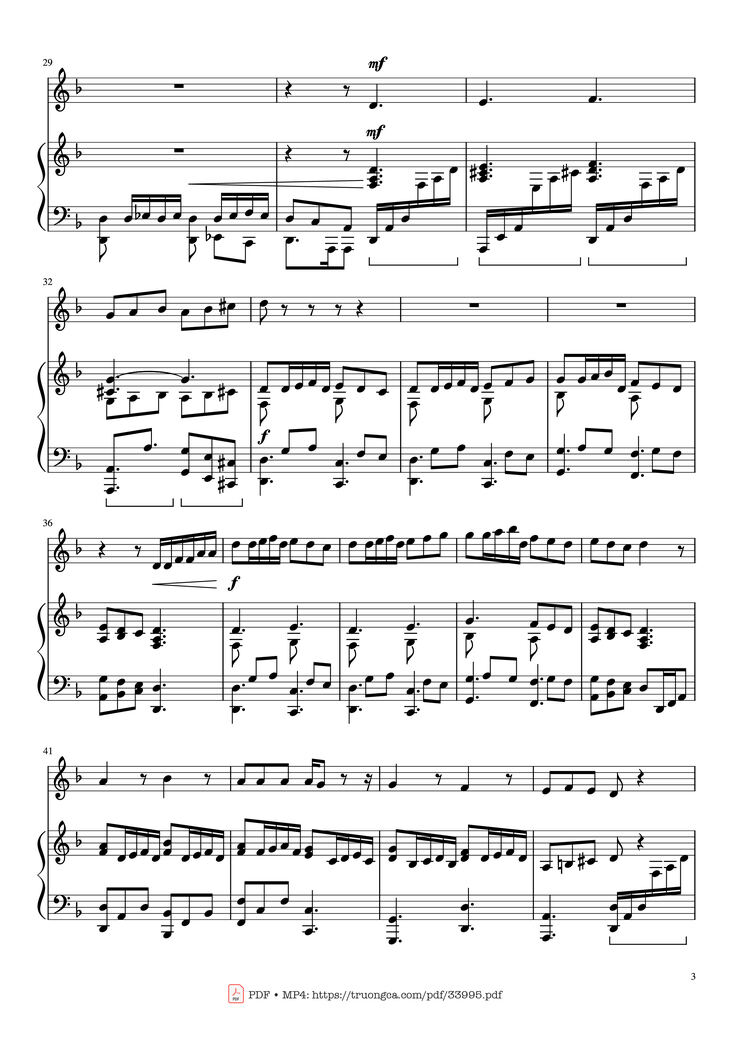 Page 3 of the piano sheet music PDF Piano - Pirates of the Caribbean Piano & Violin by Hans Zimmer