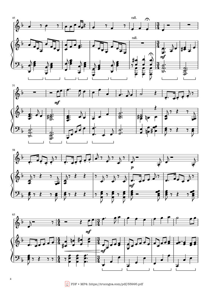 Page 4 of the piano sheet music PDF Piano - Pirates of the Caribbean Piano & Violin by Hans Zimmer