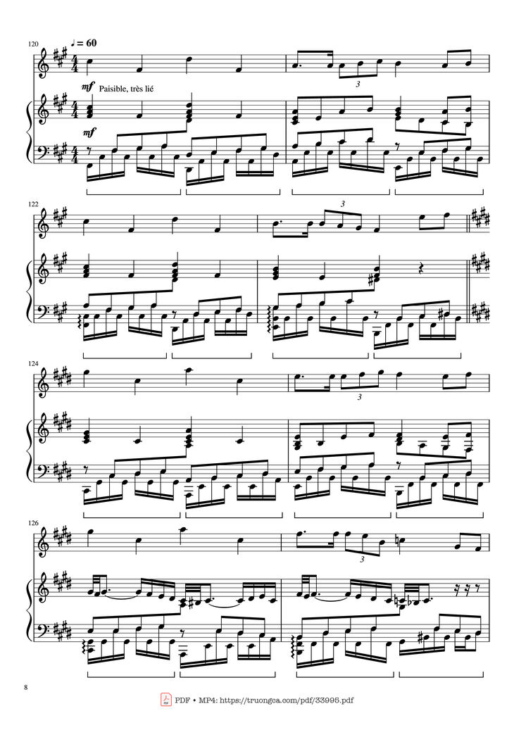 Page 8 of the piano sheet music PDF Piano - Pirates of the Caribbean Piano & Violin by Hans Zimmer