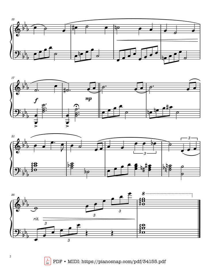 Page 2 of the piano sheet music PDF Piano - Till There Was You Piano by MEREDITH WILSON