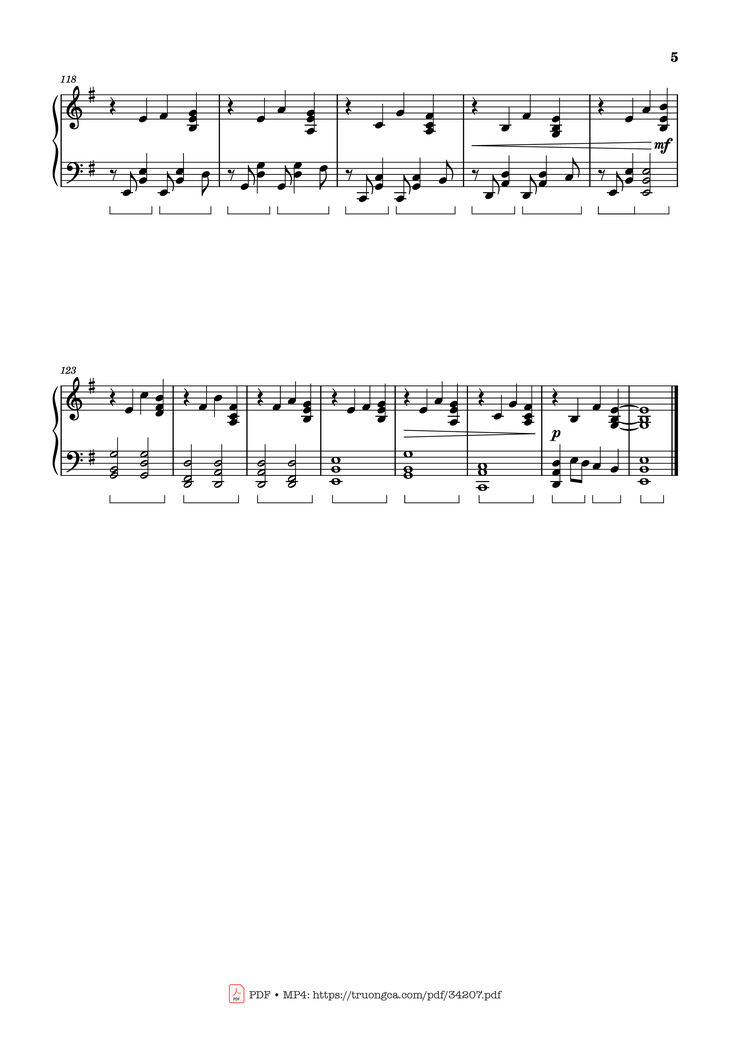Page 5 of the piano sheet music PDF Piano - Man on the Moon, Piano Medley with Sorry by Car-Is-Ma