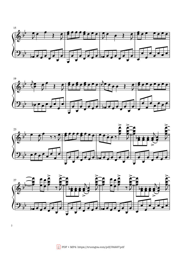 Page 2 of the piano sheet music PDF Guitar Tab - Johnny B. Goode Rock 