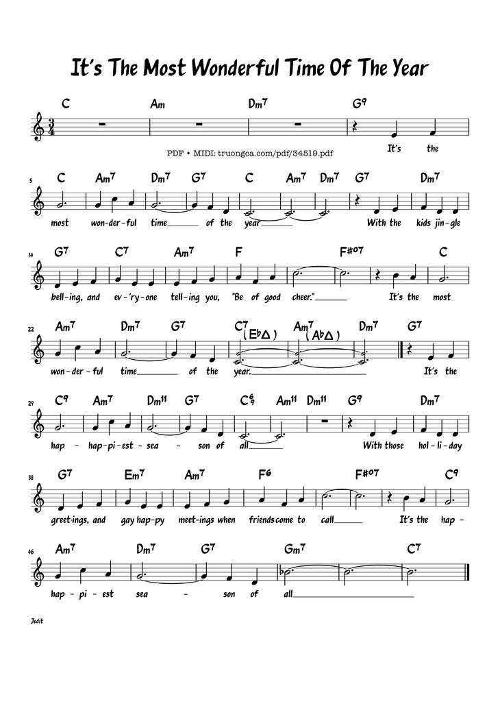 Page 1 of the piano sheet music PDF Piano - It
