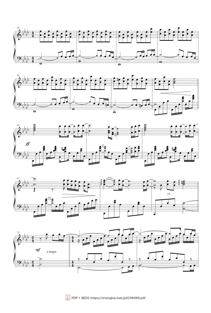 Page 4 of the piano sheet music PDF - Magic boulevard Piano by François Feldman