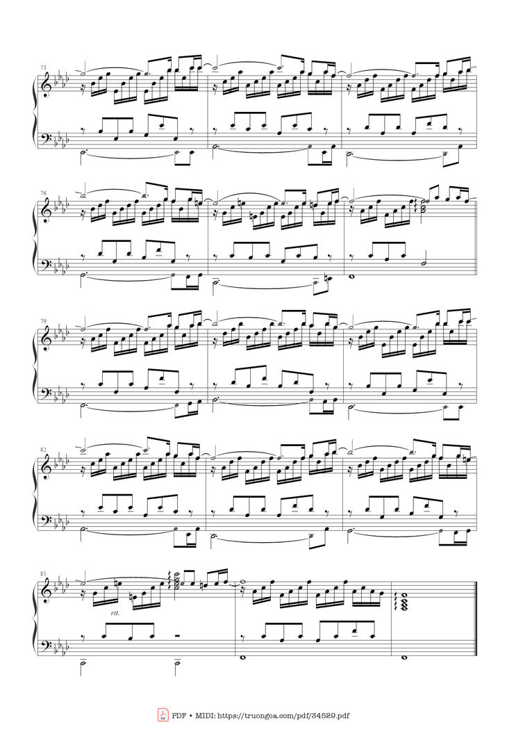 Page 5 of the piano sheet music PDF - Magic boulevard Piano by François Feldman