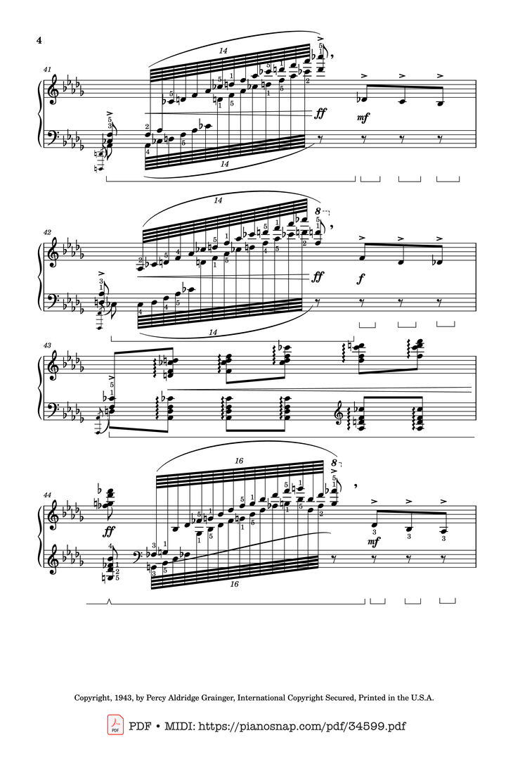 Page 4 of the piano sheet music PDF Piano - Tchaikovsky