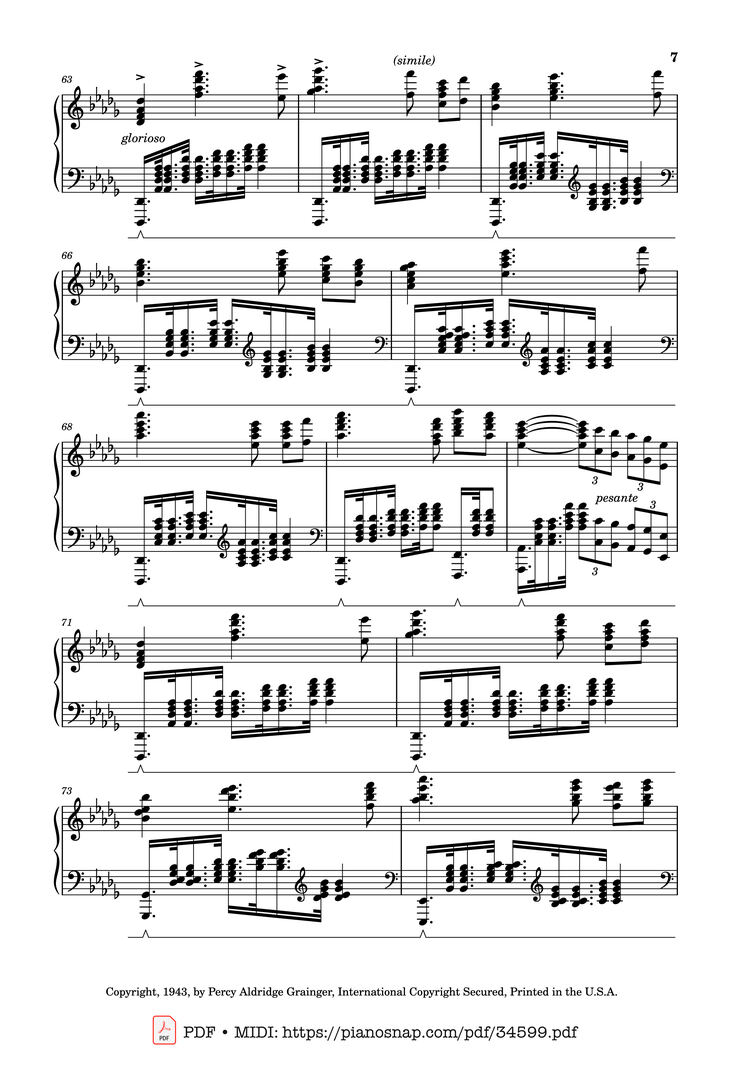 Page 7 of the piano sheet music PDF Piano - Tchaikovsky
