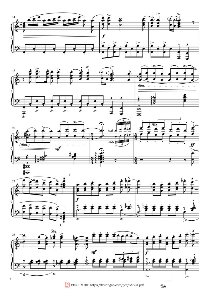 Page 2 of the piano sheet music PDF Piano - Money money money Piano by ABBA