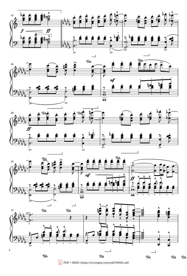 Page 4 of the piano sheet music PDF Piano - Money money money Piano by ABBA