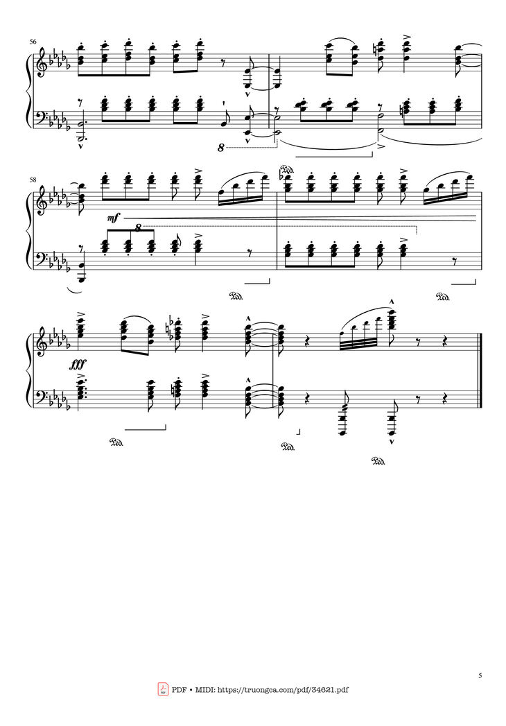 Page 5 of the piano sheet music PDF Piano - Money money money Piano by ABBA