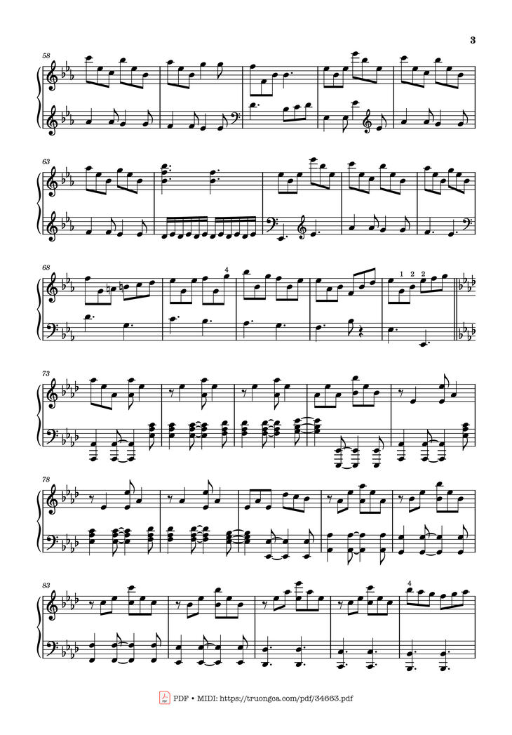 Page 3 of the piano sheet music PDF Piano - I Saw Three Ships Piano by English Christmas carol