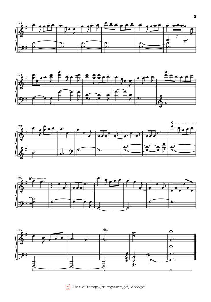 Page 5 of the piano sheet music PDF Piano - I Saw Three Ships Piano by English Christmas carol