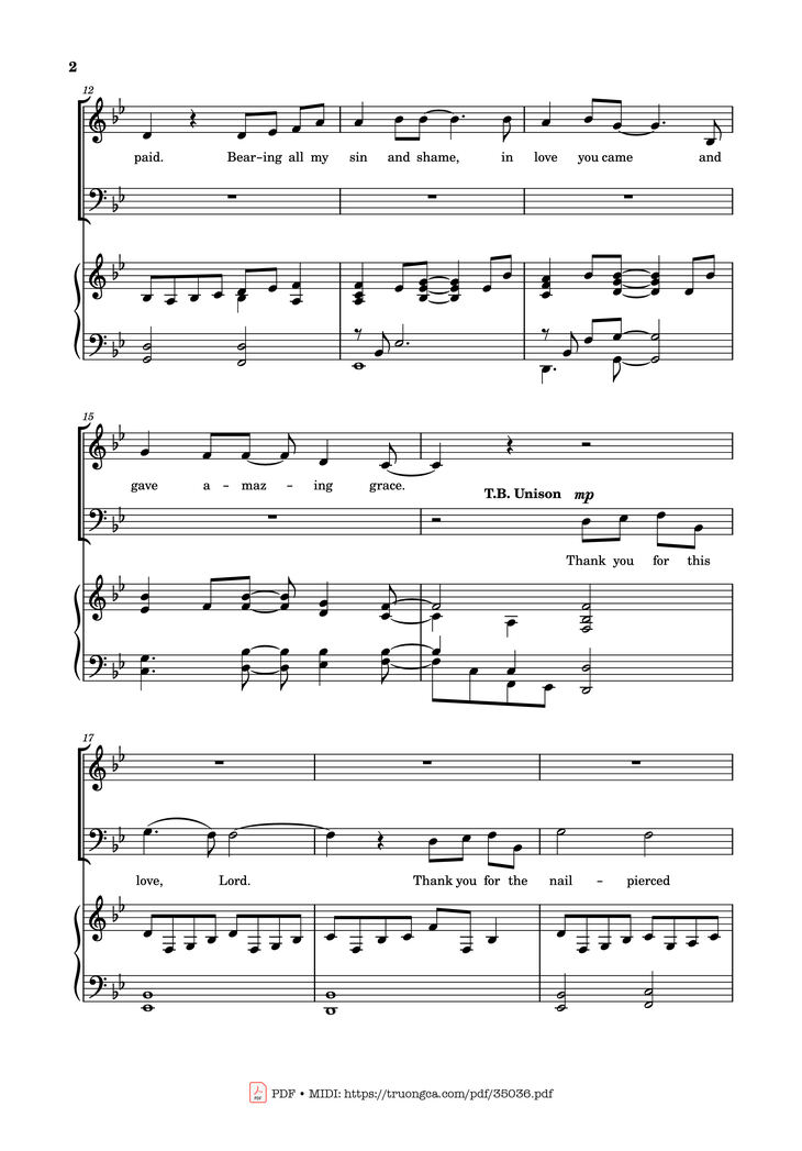 Page 2 of the piano sheet music PDF Piano - Worthy is the Lamb Piano by DARLENE ZSCHECH