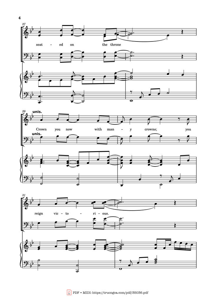 Page 4 of the piano sheet music PDF Piano - Worthy is the Lamb Piano by DARLENE ZSCHECH