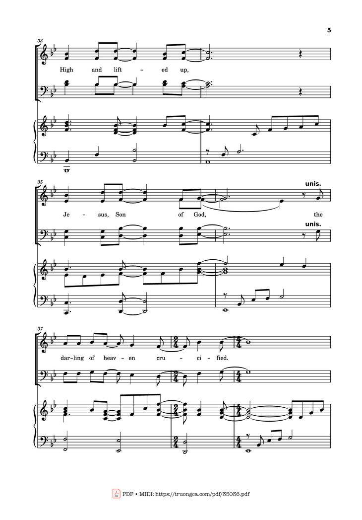 Page 5 of the piano sheet music PDF Piano - Worthy is the Lamb Piano by DARLENE ZSCHECH