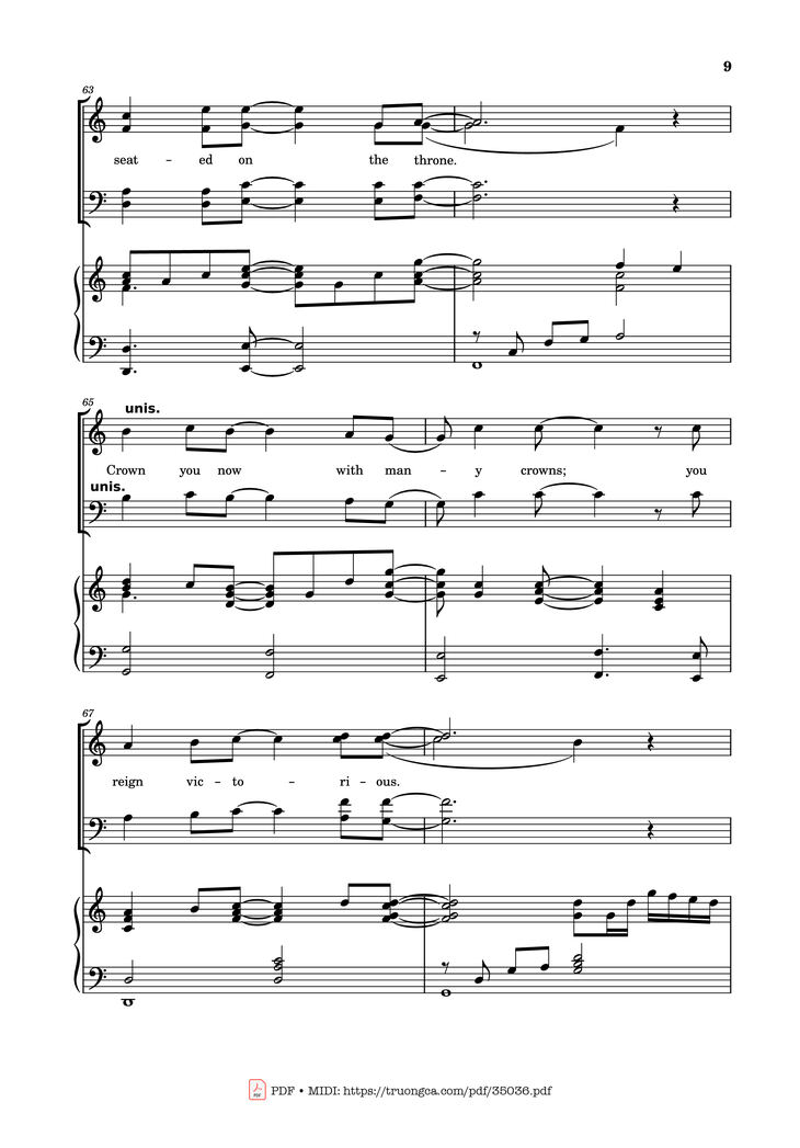 Page 9 of the piano sheet music PDF Piano - Worthy is the Lamb Piano by DARLENE ZSCHECH