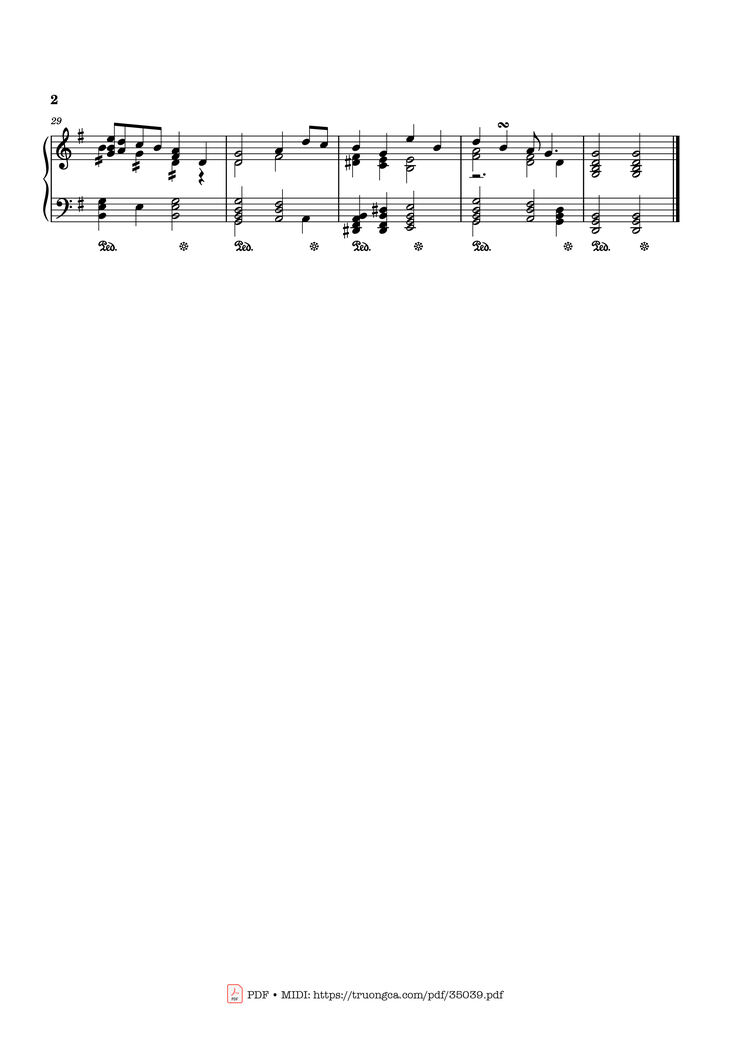 Page 2 of the piano sheet music PDF Piano - 24 Prelude No.4 In G Major (Old Christmas Song) by Pianist Detentive 13
