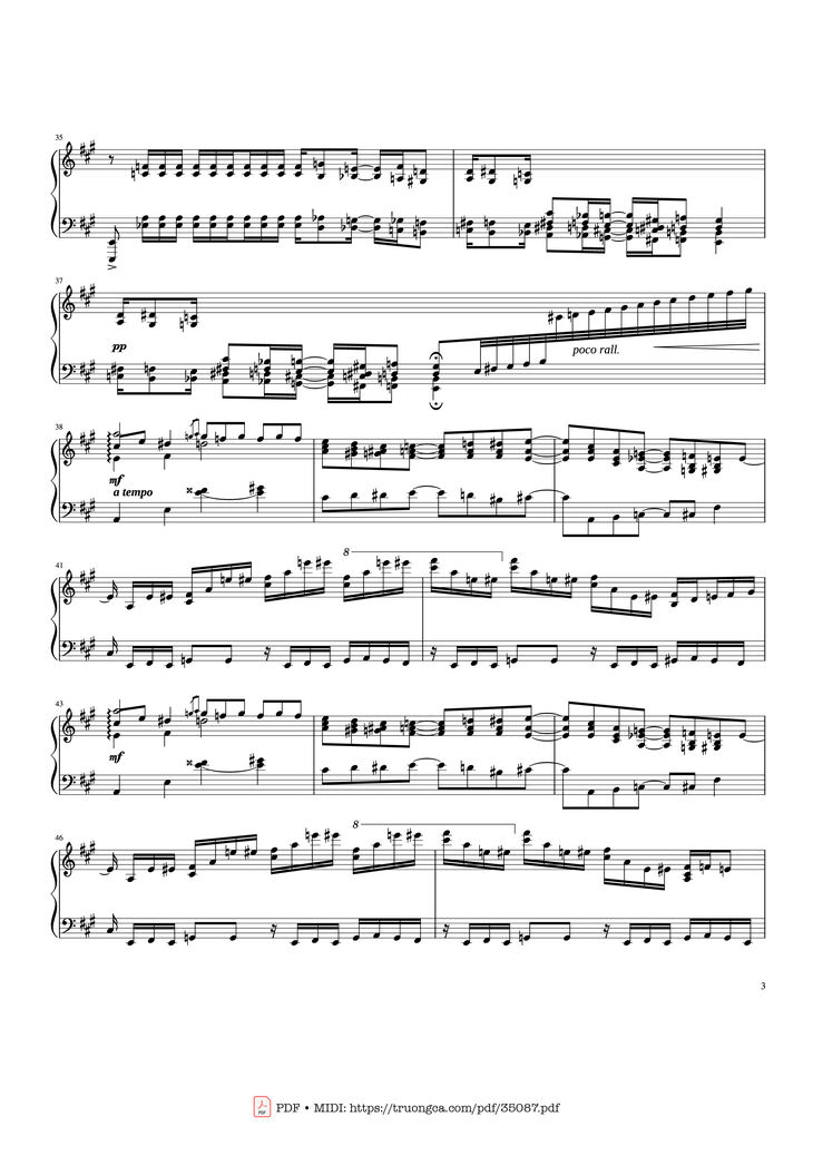 Page 3 of the piano sheet music PDF Piano - Rhapsody in Blue Piano by George Gershwin