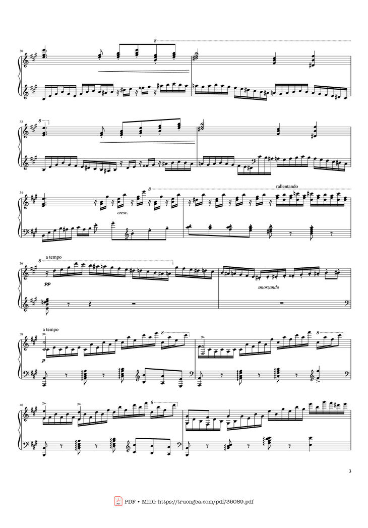 Page 3 of the piano sheet music PDF Piano - Hymne à Sainte Cécile Piano Solo by Franz Liszt