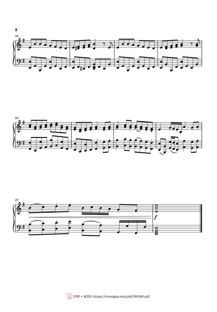 Page 2 of the piano sheet music PDF Piano - God Rest You Merry Gentlemen Piano by English traditional
