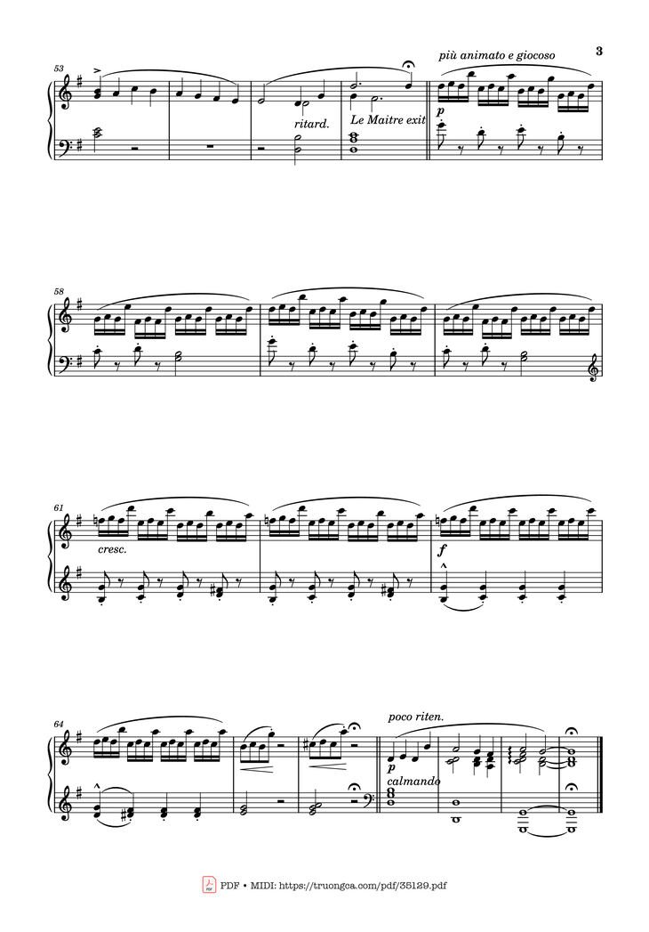 Page 3 of the piano sheet music PDF Piano - Étude No. 24 in G Major Piano by Stephen Heller