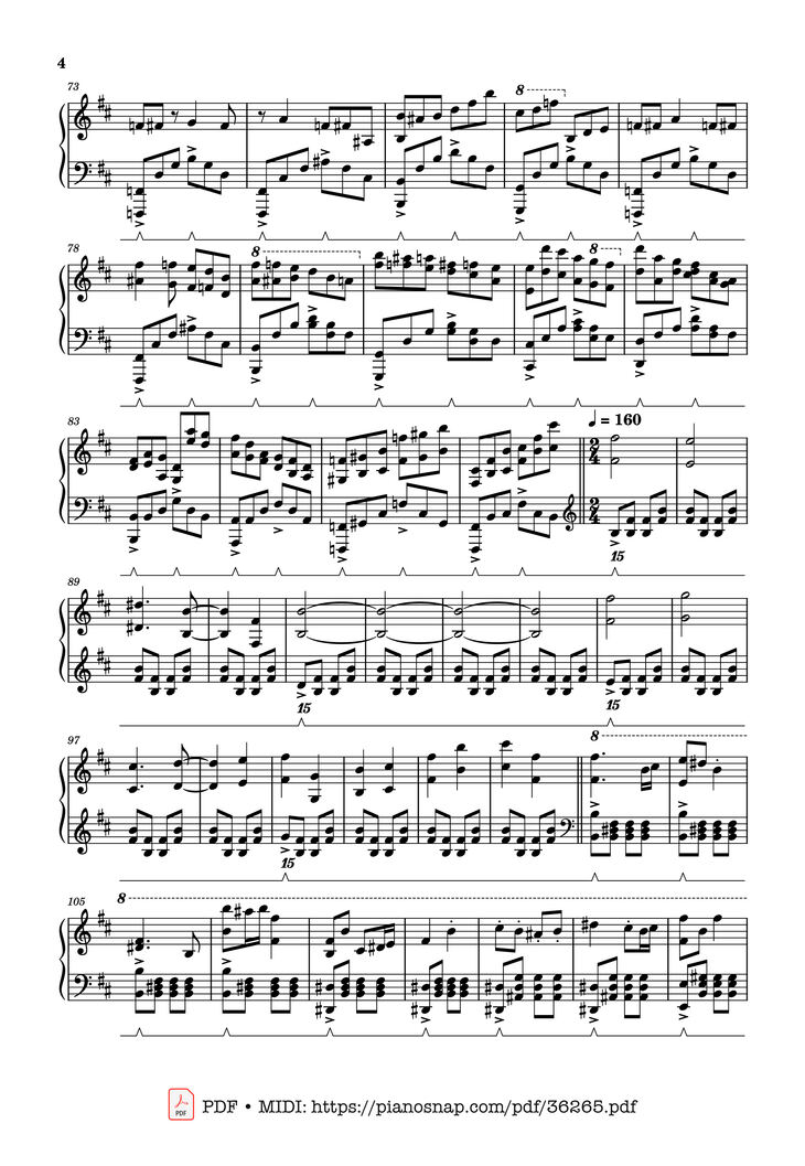 Page 3 of the piano sheet music PDF Piano - Volo Battle Theme - Pokémon Legends: Arceus, Solo Piano by Go Ichinose