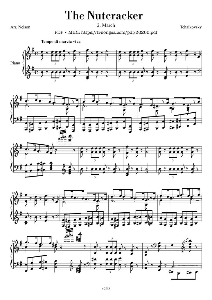 Sheet music preview — The Nutcracker March