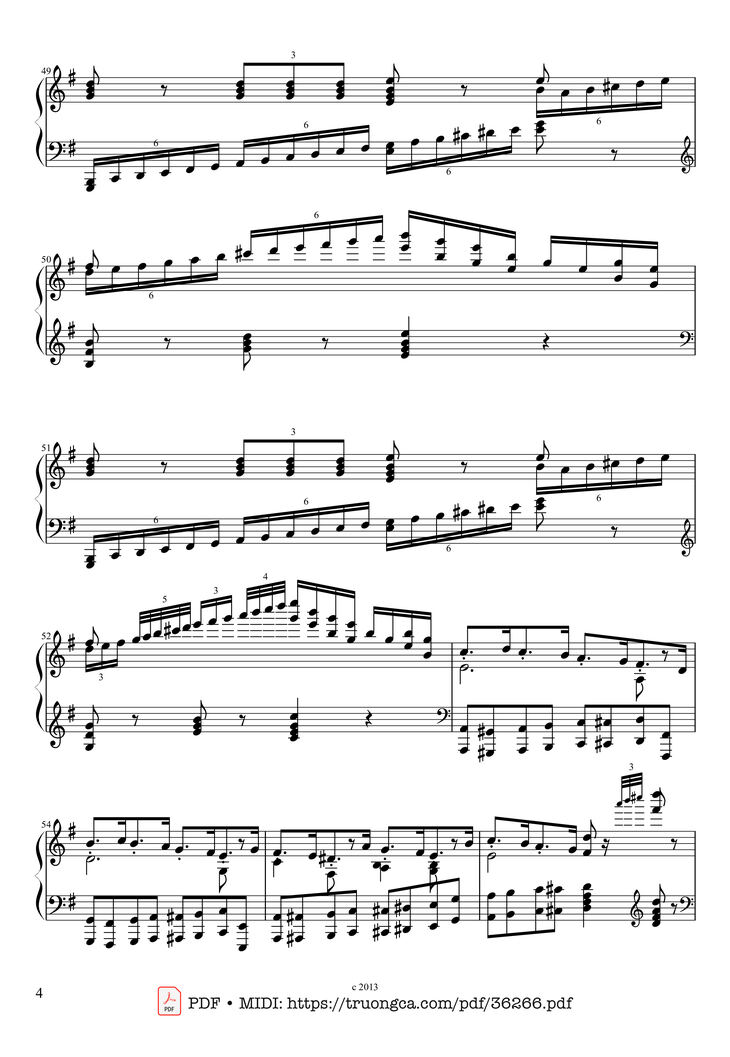 Page 4 of the piano sheet music PDF Piano - The Nutcracker March for Piano by Pyotr Ilyich Tchaikovsky
