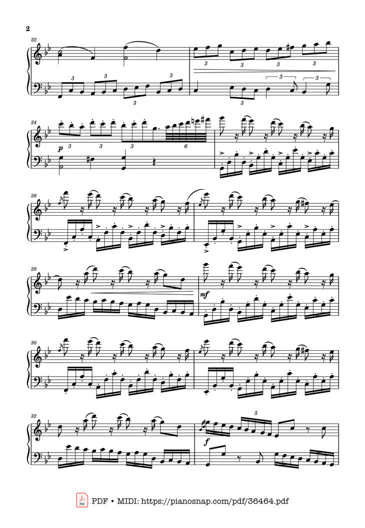 Page 2 of the piano sheet music PDF Piano - Johan Halvorsen Passacaglia, Op. 20 No. 2 (Piano Solo) by Johan Halvorsen