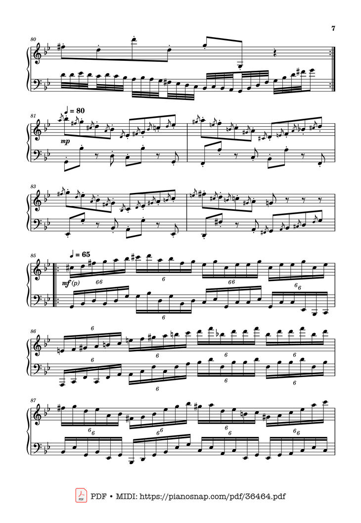 Page 7 of the piano sheet music PDF Piano - Johan Halvorsen Passacaglia, Op. 20 No. 2 (Piano Solo) by Johan Halvorsen