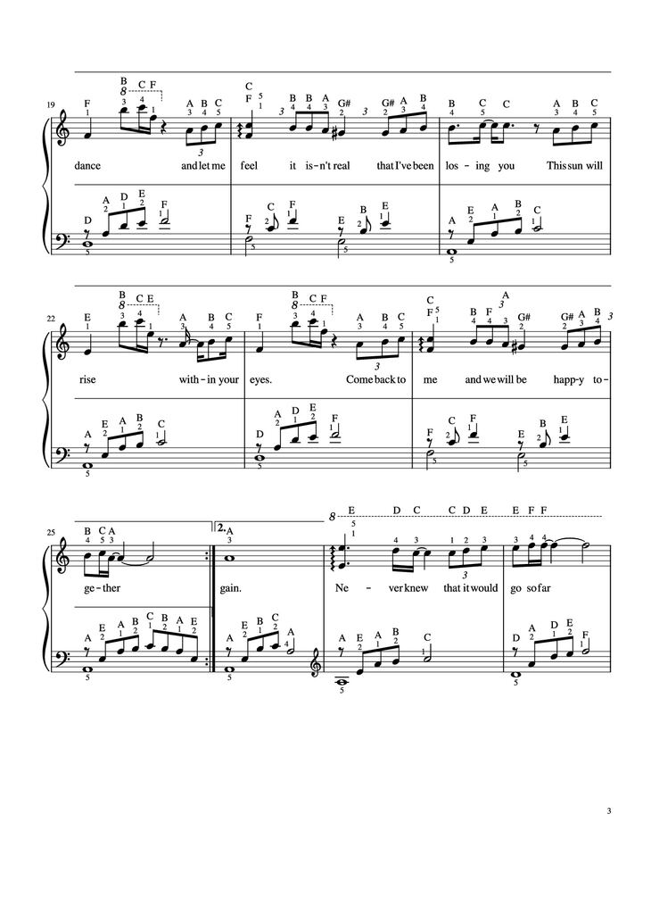 Page 3 of the piano sheet music PDF Piano - Boulevard by Dan Byrd