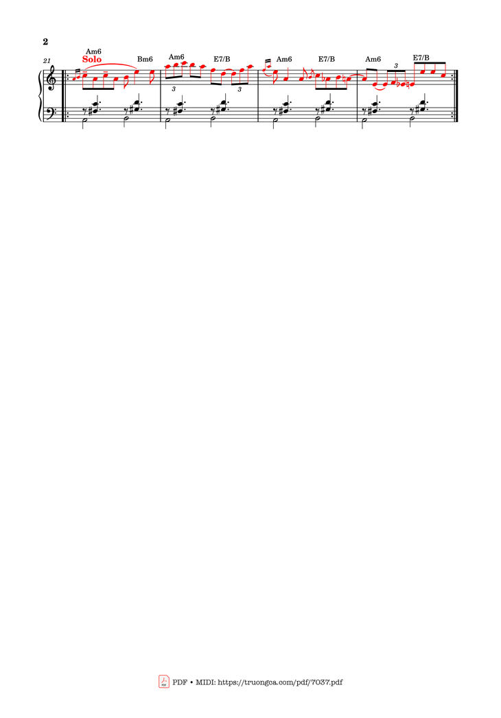 Page 2 of the piano sheet music PDF - Summer Time Piano Cover by George Gershwin