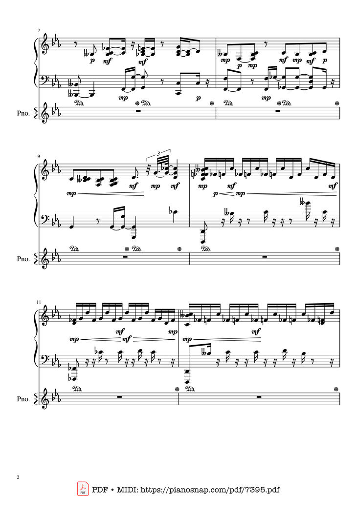 Sheet music - Lần cuối Piano đệm hát page 2