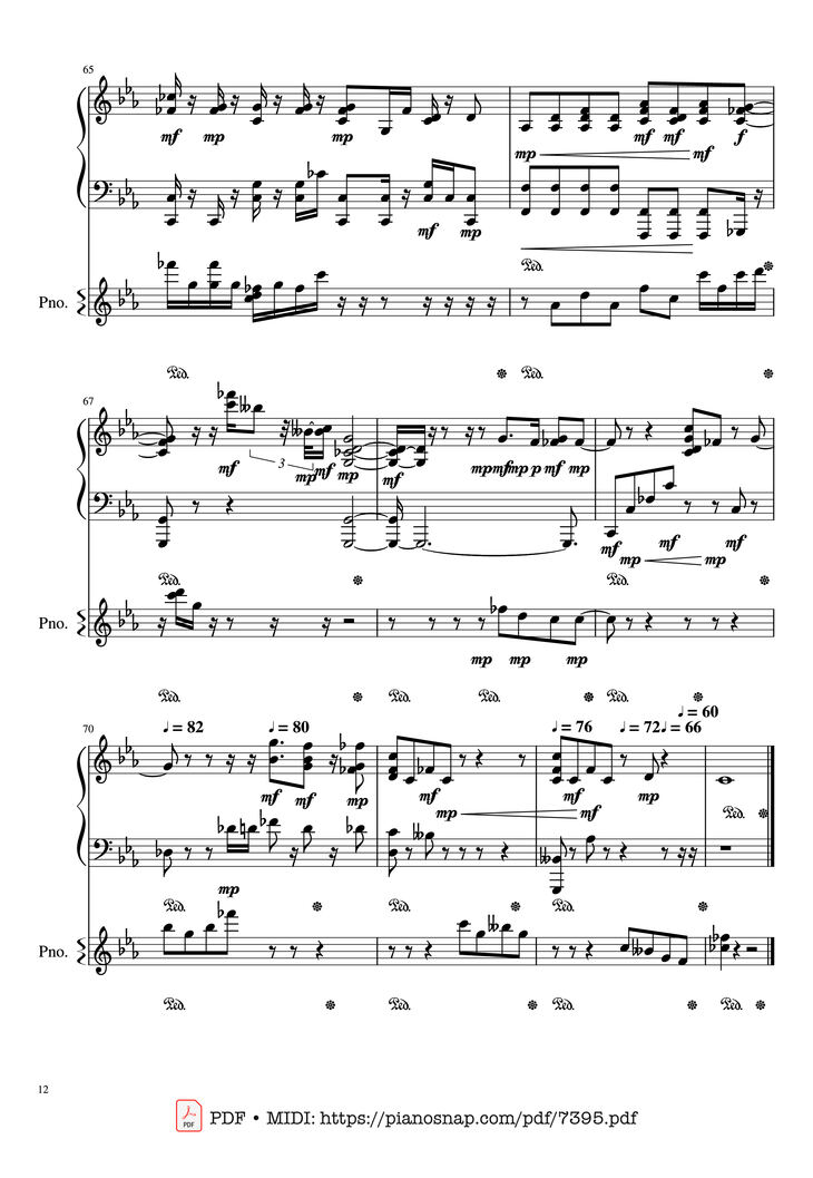 Sheet music - Lần cuối Piano đệm hát page 12