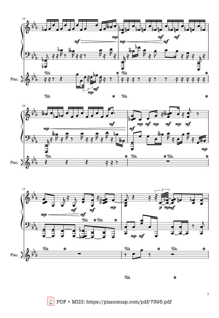 Sheet music - Lần cuối Piano đệm hát page 3