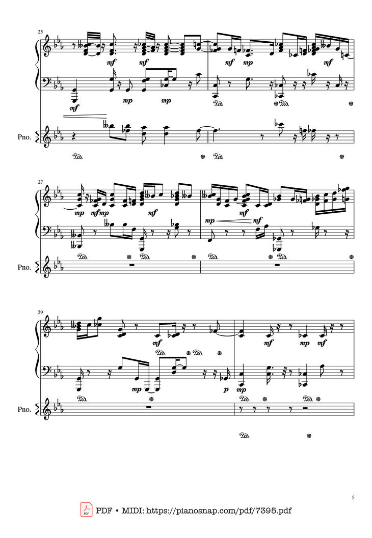 Sheet music - Lần cuối Piano đệm hát page 5