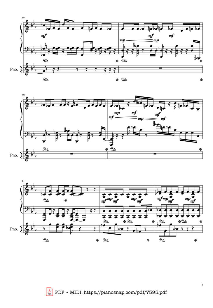 Sheet music - Lần cuối Piano đệm hát page 7
