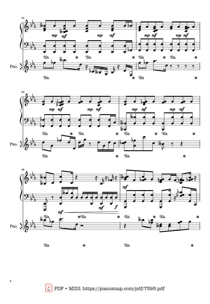 Sheet music - Lần cuối Piano đệm hát page 8
